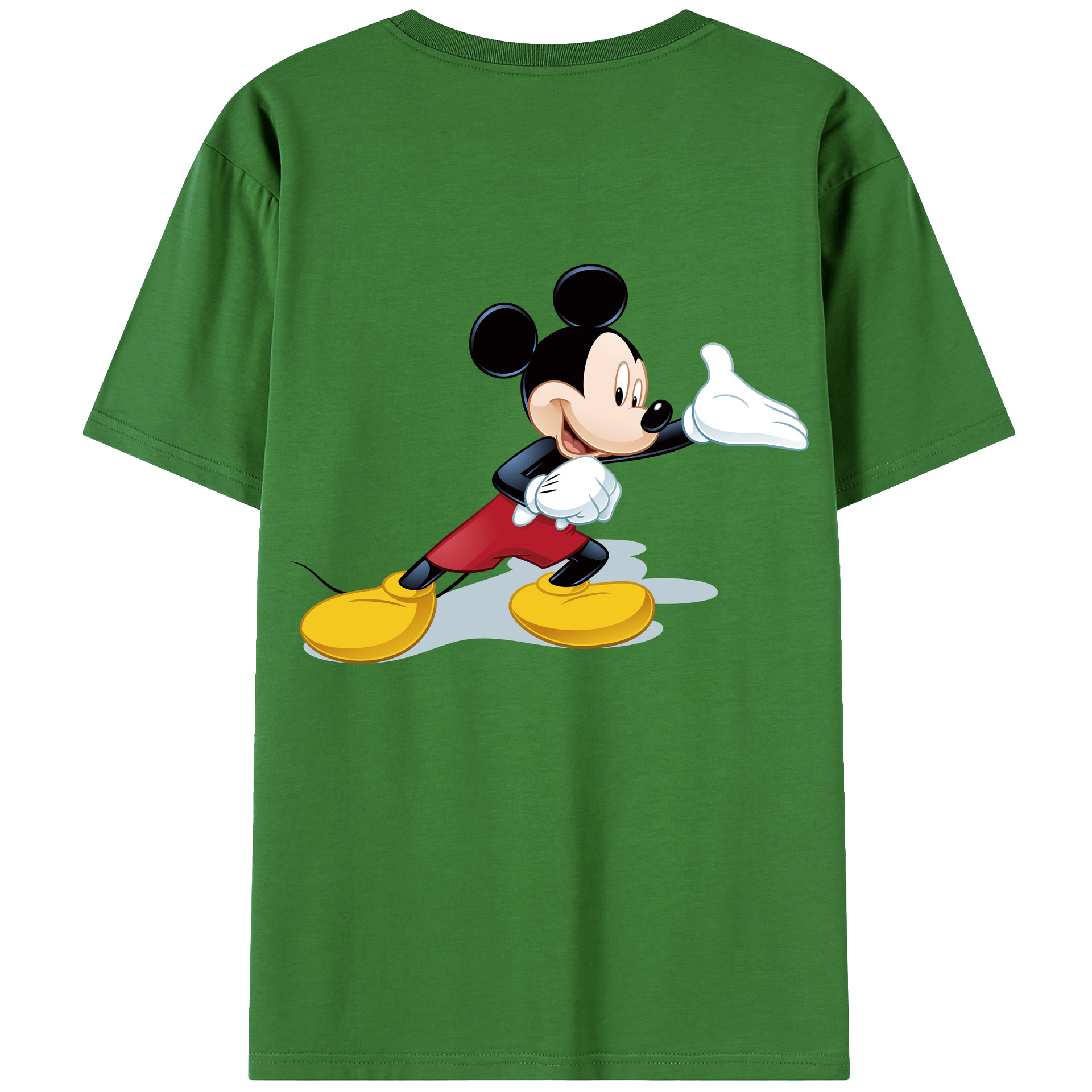 （画像用） ミッキーマウス Mickey Mouse レディース半袖Tシャツ(バックプリント)